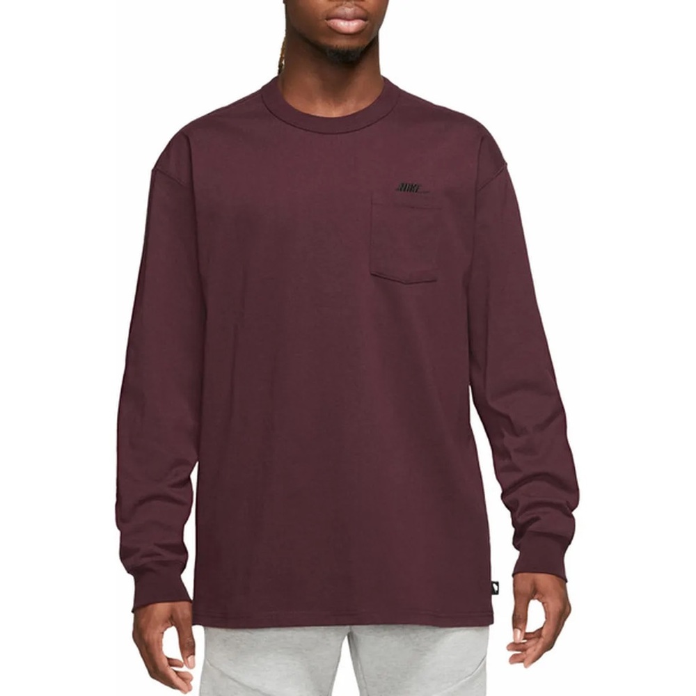 Nike Men's Burgundy Long Sleeve Tee